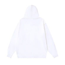OW oil painting pleated art print pullover hooded sweater