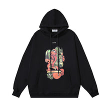 OW monster arrow pattern pullover hooded sweater