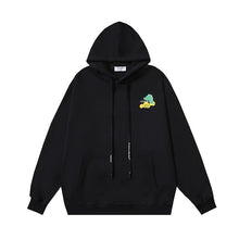 OW leaf colorful graffiti arrow print hooded sweatshirt