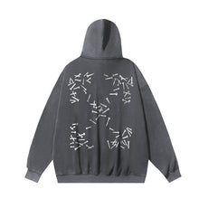 OW nail arrow pattern washing water do old hooded sweater