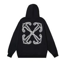 OW graffiti arrow print pattern hooded sweater