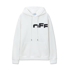 OW three-dimensional incomplete letter pattern pullover hooded sweater