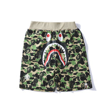 Bathing ape Bape Shorts Camo Alphabet Shark WGM print beach pants
