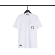 CHH  Heart T Shirts Croix Cross Leather Printed Short Sleeve T-Shirt