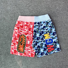 Bathing ape Bape Shorts Camo Alphabet Shark Straight Beach Pants