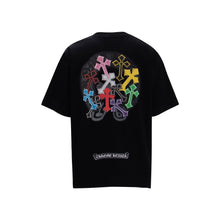 CHH Heart T Shirts Sanskrit Rainbow Cross Foam Short Sleeve T-Shirt