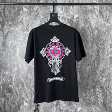 CHH Heart T Shirts Cross Horseshoe Printed Cotton Loose Casual T-Shirt