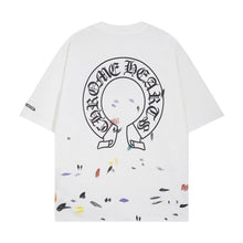 CHH Heart T Shirts Croix Cross Sanskrit Embroidery Versatile Casual Loose