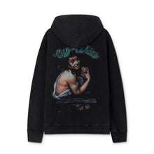 OW Bath Portrait Letter Pattern Pullover Hooded Sweater
