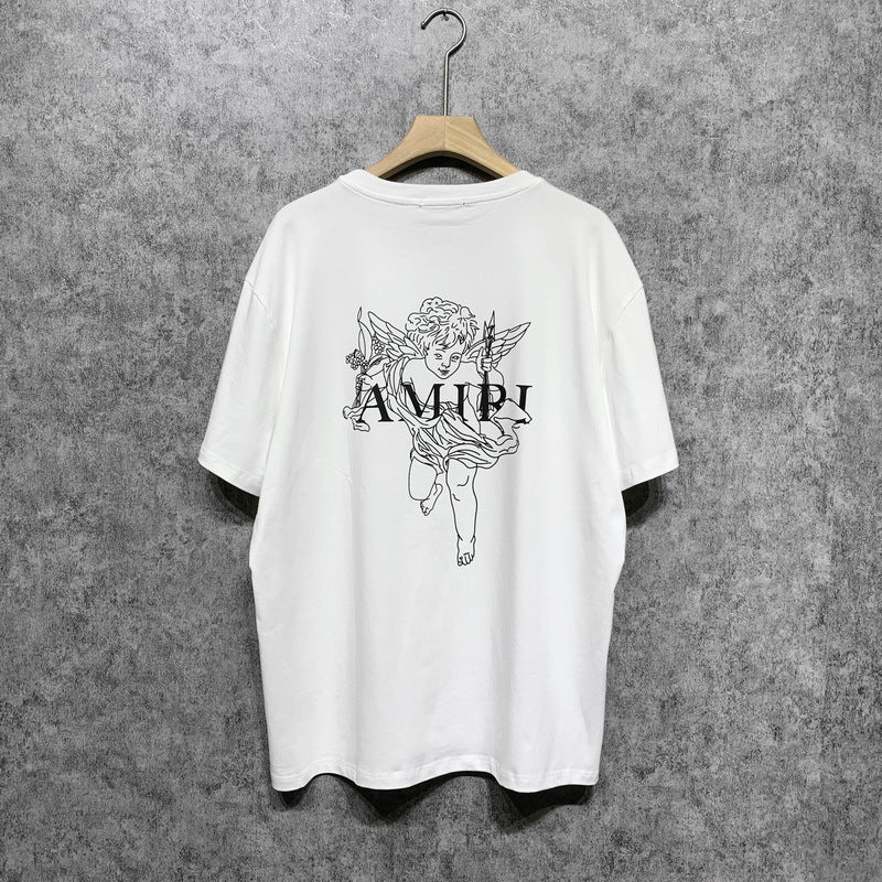 Amiri T Shirt Printed Casual Hip Hop round Neck Short Sleeve T-shirt