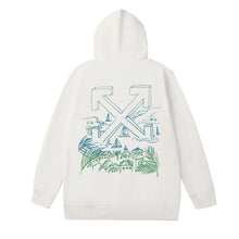 OW Village Sailing Arrow Pattern Hooded Sweater