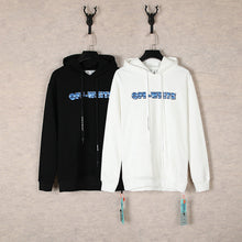 OW Ice Cube Arrow Pattern Pullover Hooded Sweater