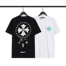 CHH  Heart T Shirts Cross Casual Loose Cotton Crew Neck T-Shirt