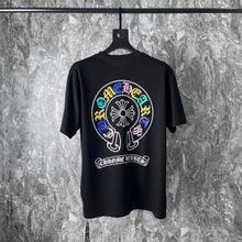 CHH Heart T Shirts Cross Horseshoe Print Embroidery T-Shirt Short Sleeve