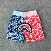 Bathing ape Bape Shorts Camo Alphabet Shark Straight Beach Pants