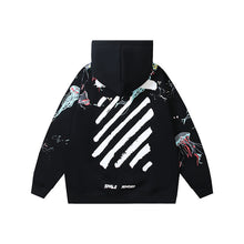 OW Ocean Jellyfish Arrow Pattern Hooded Sweater