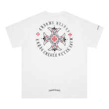 CHH Heart T Shirts Red Cross Sanskrit Letter Short Sleeve T-Shirt