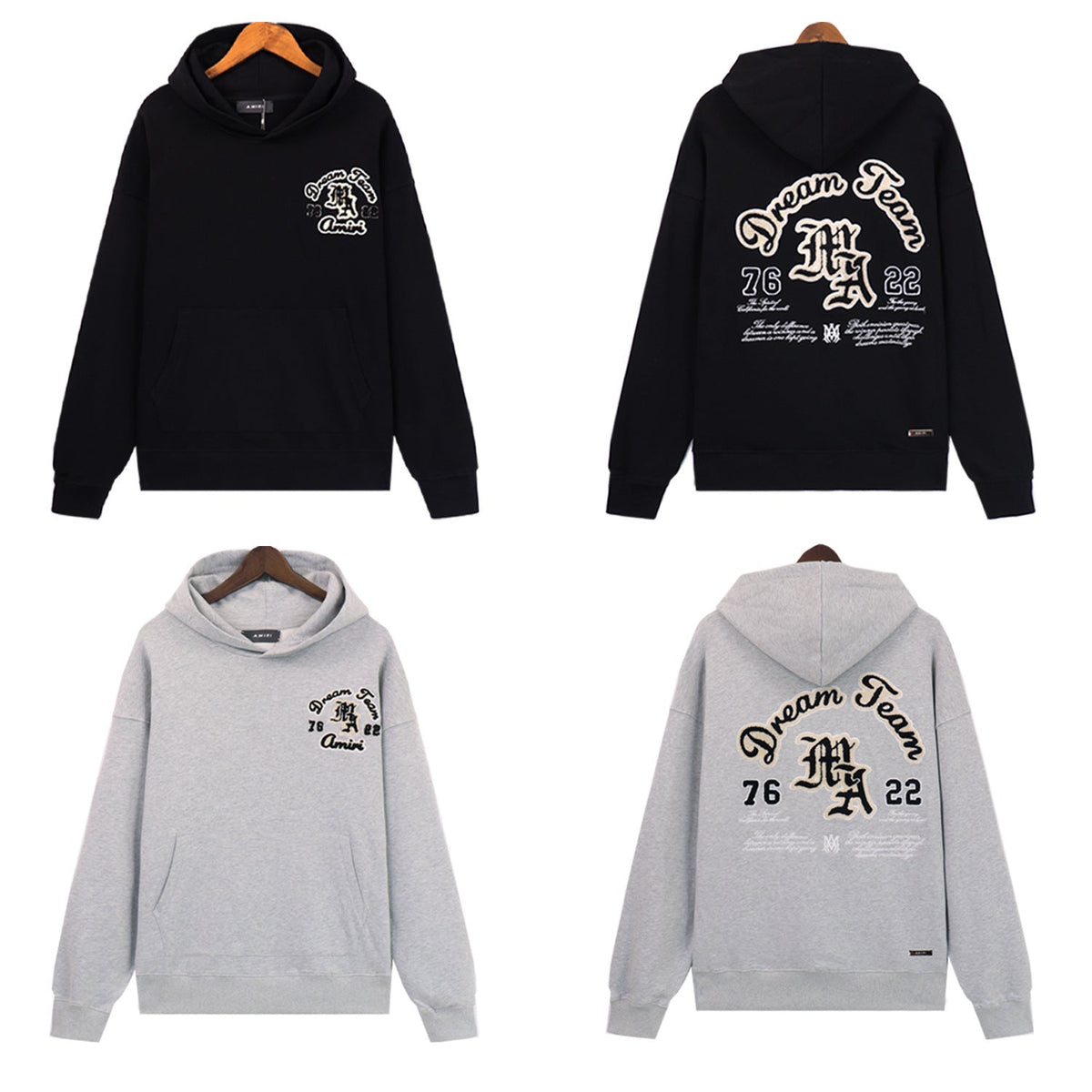 Amiri Hoodie AMI Letter Pullover Hooded Sweater Men and Women