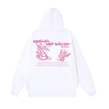 OW Fire Dragon Bee Graphic Print Hooded Sweatshirt