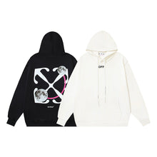OW Saturn pattern arrow pullover hooded sweater