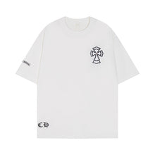 CHH Heart T Shirts Cross Print Short Sleeve T-Shirt Loose