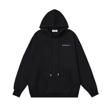 OW Portrait Arrow Pattern Pullover Hooded Sweater