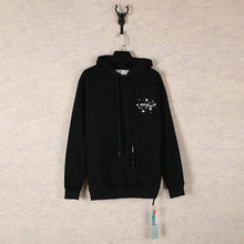 OW Snowflake Letter Arrow Pullover Hooded Sweater