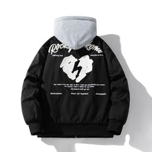 Mens Vintage Jackets Embroidered baseball jersey hooded jacket