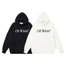 OW large letter pattern hooded sweater