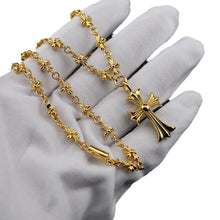 Chrome Hearts Necklace Gold Retractable Cross Premium Cold Wind Versatile for Men and Women