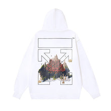 OW audio speaker arrow pattern pullover hooded sweater