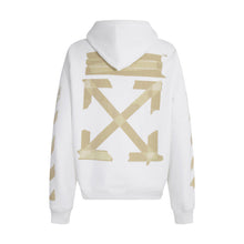 OW letter arrow pattern pullover hooded sweater