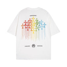 CHH  Heart T Shirts Cross Color Printed Short Sleeve T-Shirt Loose