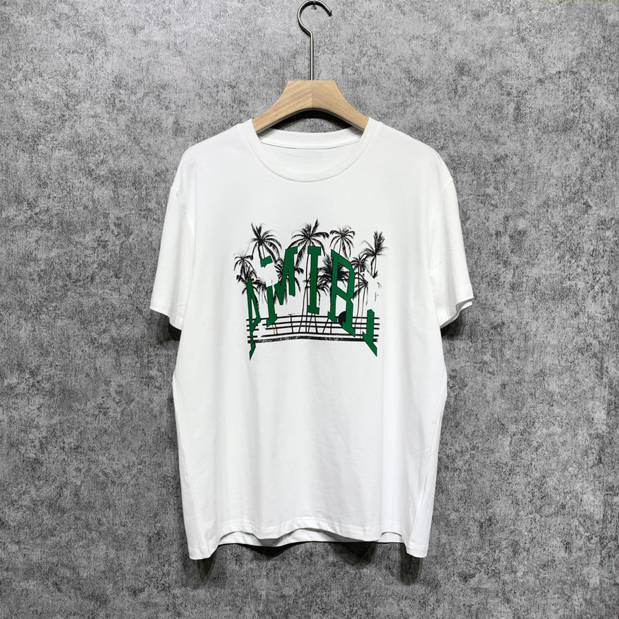 Amiri T Shirt Printed Casual Hip Hop round Neck Short Sleeve T-shirt