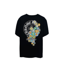 CHH Heart T Shirts Cross Leather Print Short Sleeve T-Shirt Loose