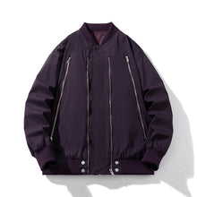 Men Vintage Jackets Vintage Zipper Baseball Padded Jacket Flight Jacket Cotton