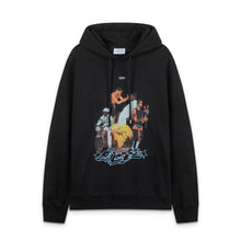 OW cartoon black character pattern crew neck pullover sweater