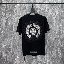 CHH Heart T Shirts Cross Print Short Sleeve T-Shirt Loose