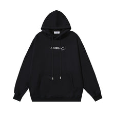 OW twine arrow pencil print pullover hooded sweater