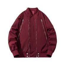 Men Vintage Jackets Vintage Zipper Baseball Padded Jacket Flight Jacket Cotton