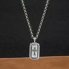 Chrome Hearts Necklace Rotatable Square Pendant Vintage Sword Cross Necklace