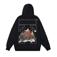 OW audio speaker arrow pattern pullover hooded sweater