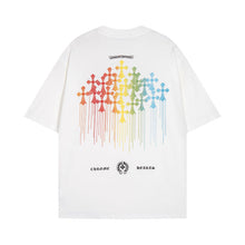 CHH  Heart T Shirts Cross Color Printed Short Sleeve T-Shirt Loose