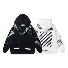 OW Ocean Jellyfish Arrow Pattern Hooded Sweater