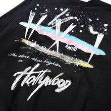 Amiri Crew-neck sweatshirt Hand-painted ink-splash style fireworks