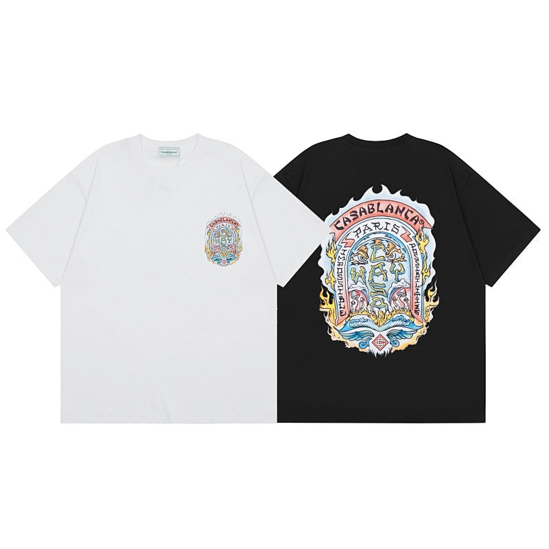 Casablanca T SHIRTS High-quality pure cotton streetwear