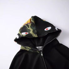 Bathing Ape Bape Hoodie Splicing Camouflage Sweater Cardigan Hooded