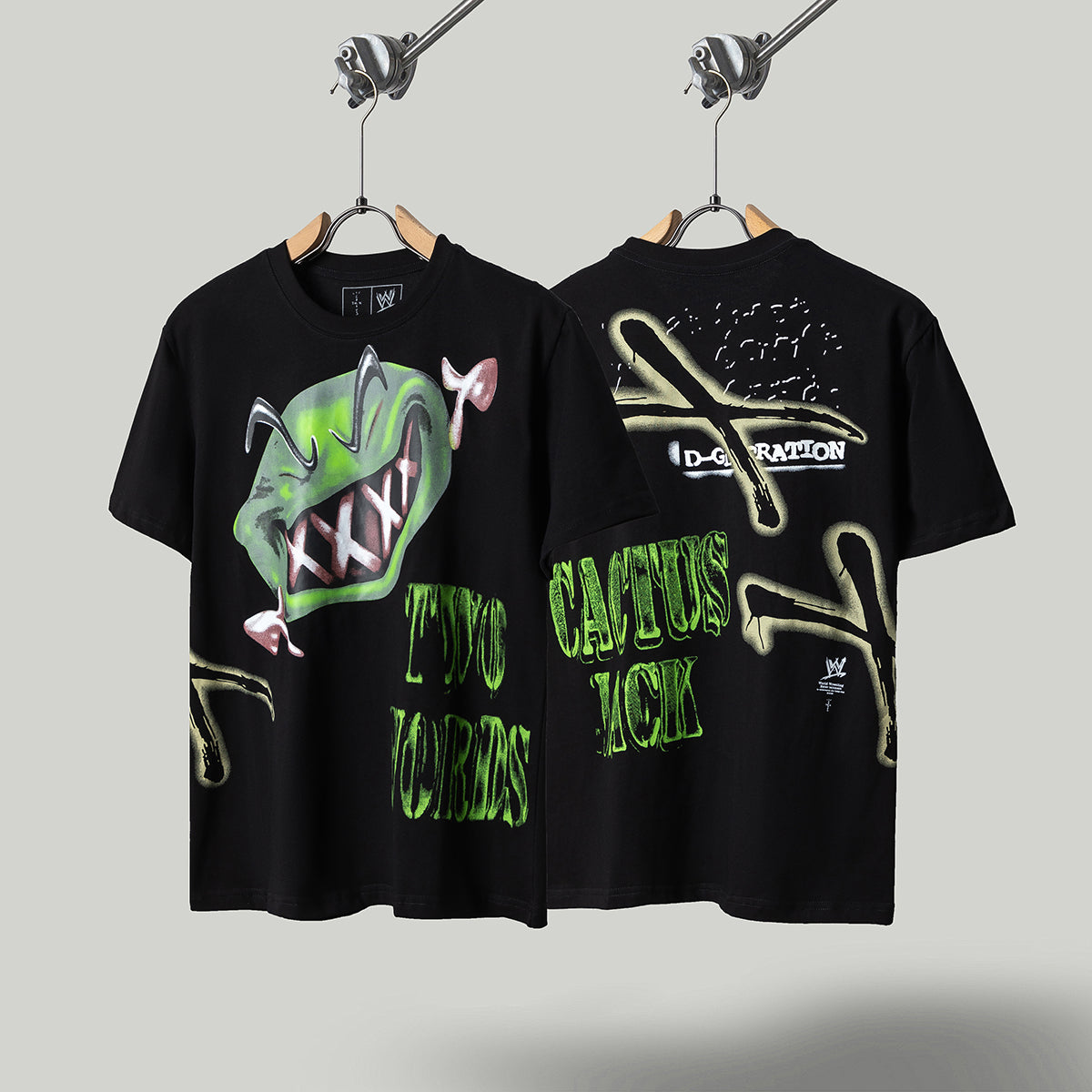 Travis Scott T Shirts x WWE SS25 Cockroach DX short-sleeved T-shirt