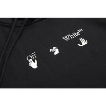 OFF Grey Melting Arrow Pattern Hooded Sweatshirt