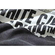 OW made old broken newspaper pattern pullover hooded sweater